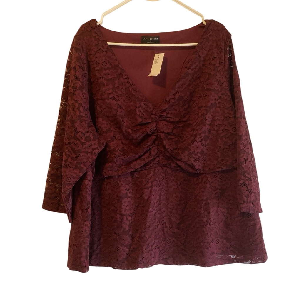 Lane Bryant cranberry size 22 blouse